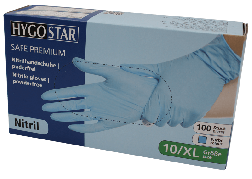 Nitril engangshandske Hygostar Safe Premium pudderfri - X-Large
